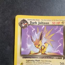 38/82 Dark Jolteon NM Team Rocket Uncommon Pokemon TCG Card 1999-2000 - Image 2