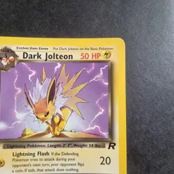 38/82 Dark Jolteon NM Team Rocket Uncommon Pokemon TCG Card 1999-2000 - Image 3