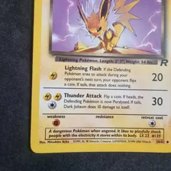 38/82 Dark Jolteon NM Team Rocket Uncommon Pokemon TCG Card 1999-2000 - Image 5