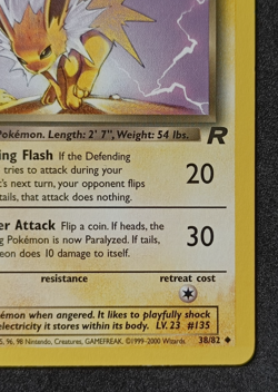 Pokemon TCG Dark Jolteon 38/82 - 1st Edition Team Rocket Uncommon Card NM - Image 4
