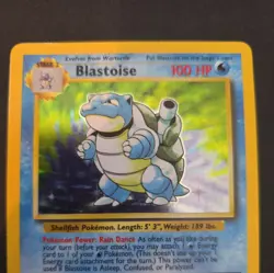Pokemon Cards Blastoise 2/102 Base Set Unlimited Holo WOTC Rare MP - Image 2
