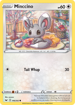 Minccino 146/202 Common | Sword & Shield | Pokemon Card - Image 1