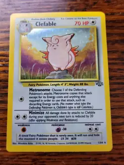 Clefable 1/64 Jungle Set 1999 Holofoil Rare Holo Pokemon Card MP! - Image 1