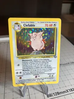 Pokemon TCG Clefable Holo Rare Card 1/64 Jungle LP Condition WOTC 1999 - Image 1