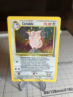Pokemon TCG Clefable Holo Rare Card 1/64 Jungle LP Condition WOTC 1999 - Image 2