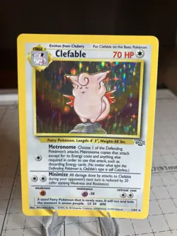 Pokemon TCG Clefable Holo Rare Card 1/64 Jungle LP Condition WOTC 1999 - Image 3