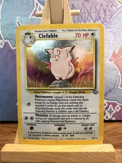 Pokemon Card Clefable 1/64 Jungle Set Holo Rare WOTC Played 2 - Image 1