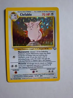 Pokemon Card Clefable 1/64 Jungle Set Holo Rare WOTC Played 2 - Image 1