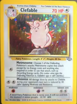 Clefable - 1/64 - Holo Rare - Jungle - Pokemon Card - LP - Image 1