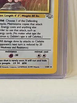 Clefable 1/64 Jungle set Holo Rare Pokemon Card TCG - Image 5