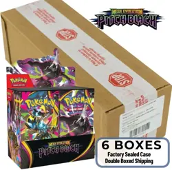 Pokemon Mega Evolution Pitch Black Booster 6 Box Case Factory Sealed - Image 1