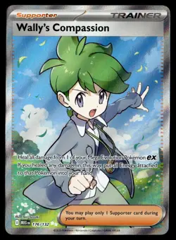 Wally's Compassion 176/132 Ultra Rare Mega Evolution Pokemon Holo Lightly Played - Image 1