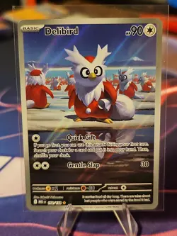 Pokemon Mega Evolution Delibird Illustration Rare 152/132 - Image 1