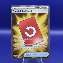 Special Red Card 113/086 Ultra Rare Trainer Item Chaos Rising Pokemon NM - Image 1