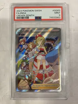 Pokemon 2023 Irida Crown Zenith Trainer Full Art GG63/GG70 Trading Card PSA 9 - Image 1