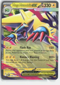 Mega Manectric ex 050/132 Double Rare Mega Evolution Pokemon Holo Near Mint - Image 1