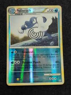 Pokemon TCG Poliwrath Unleashed 21/95 Reverse Holo Rare - Image 1