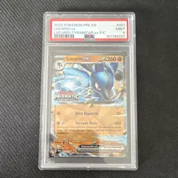Pokemon Lucario ex 051/131 Sv: Prismatic Evolutions EX Holo 260HP PSA 9 - Image 1