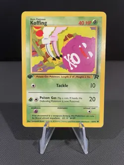 Pokemon Card 1ST EDITION Koffing Team Rocket 58/82 WotC Vintage 2000 NM - Image 1