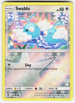 Swablu 57/70 Common Dragon Majesty Pokemon Reverse Holo Lightly Played - Image 2