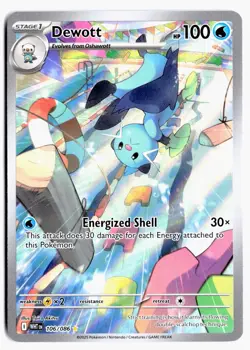 Dewott 106/086 Illustration Rare White Flare Pokemon Holo NM - Image 1