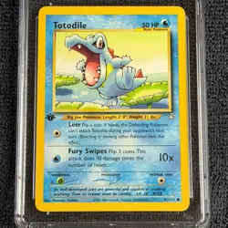 Pokemon Totodile 1st Edition 81/111 CGC 9 Mint Blue Label 2000 Neo Genesis TCG - Image 4