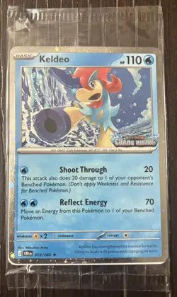 Keldeo 019/086 Chaos Rising Stamped Promo | Barnes & Noble Exclusive | *Sealed* - Image 1