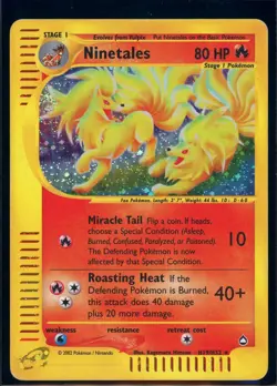Pokemon AQUAPOLIS - #H19/H32 Ninetales - Holo - ENG - SWIRL - HP/MP - Image 1