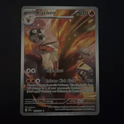 Pokemon Destined Rivals Blaziken IR Illustration Rare 192/182 - Image 1