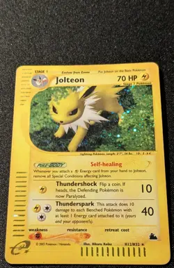 Pokemon SKYRIDGE - #H12/H32 Jolteon - Holo - ENG - SWIRL - Moderately Played - Image 4