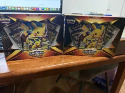 LOT Of 2 Pokemon TCG Shining Fates Collection Pikachu V Boxes New - Image 1