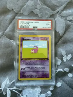 Pokemon Slowpoke Fossil 1st Edition PSA 9 55/62 1999 - Image 1
