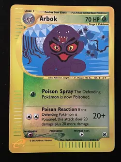 Arbok 3/165 Expedition 2002 Holo Rare E-Reader Vintage Pokemon Card TCG - Image 1