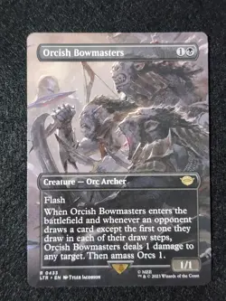 Mtg Orcish Bowmaster Borderless Regular Rare LOTR Tales Of Middle Earth - Image 1