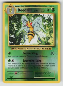 Beedrill 7/108 Rare Evolutions Pokemon Reverse Holo Near Mint - Image 1