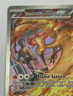 Pokemon TCG Team Rocket's Moltres ex 229/182 SIR 🔥 - Image 3