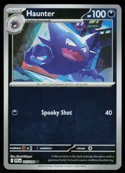 Haunter 055/094 Uncommon Phantasmal Flames Pokemon Reverse Holo Near Mint - Image 1