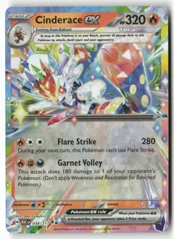 Cinderace ex 038/217 Double Rare Ascended Heroes Pokemon Holo Near Mint - Image 1