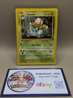 Pokemon TCG Ivysaur Uncommon Unlimited Base Set WOTC Vintage 1999 - Image 1