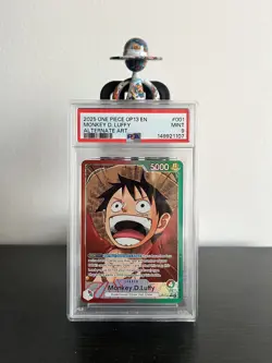 2025 One Piece Monkey D. Luffy Leader Alt Art #OP13-001 PSA 9 MINT - Image 1