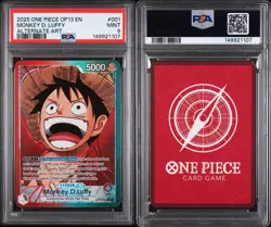 2025 One Piece Monkey D. Luffy Leader Alt Art #OP13-001 PSA 9 MINT - Image 4