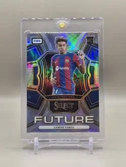 2023-24 Panini Select FIFA Select Future Lamine Yamal #22 (RC) Silver Prizm - Image 1