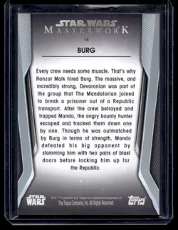 BURG 2021 Topps Star Wars Masterwork #14 ~ Base Card - Image 2
