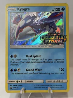 Kyogre - Black Star Promo Stamped Prerelease Celestial Storm #SM129 - LP/MP - Image 1