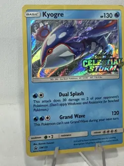 Kyogre - Black Star Promo Stamped Prerelease Celestial Storm #SM129 - LP/MP - Image 3