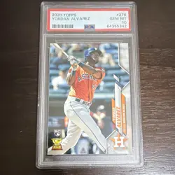 Topps 2020 Baseball Yordan Alvarez Houston Astros Orange Jersey RC #276 PSA 10 - Image 1
