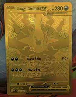 Pokemon TCG Mega Darkrai ex 120/084 Pitch Black Gold Mega Hyper Rare NM - Image 1