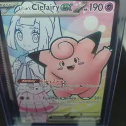 Pokemon TCG Lillie's Clefairy ex 173/159 Ultra Rare Journey Together NM/Mint F A - Image 2