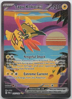 Tapu Koko ex 247/182 Special Illustration Rare Paradox Rift Pokemon Holo NM/M - Image 1