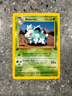 Pokemon TCG Cards 1st Edition Nidorina 40/64 Jungle Uncommon LP - Image 1
